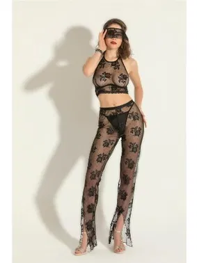 Gallipoli Lez Dantel Bustiyer Pantolon Ve Göz Maskesi Takım Gallipoli MGP6154