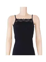 Likralı 3'lü Paket Dantelli Kadın Siyah Atlet Yıldız 2136 Siyah