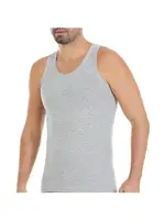 Likralı 3'lü Paket Sporcu Erkek Gri Atlet Yıldız 377 Gri