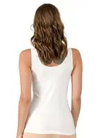 Likralı Dantelli Kalın Askılı Pamuklu Süprem Kadın Atlet Özkan 25610  Ekru detay görünüm