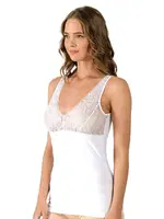 Likralı Dantelli Kalın Askılı Pamuklu Süprem Kadın Atlet Özkan 25610  Beyaz görsel 7