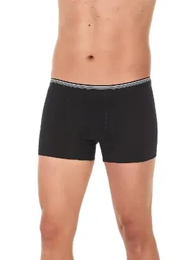 Yıldız Çamaşır Likralı Formen Erkek Siyah 3'lü Paket Boxer Yıldız 366