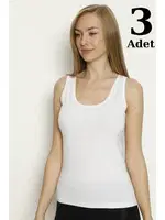 Likralı Geniş Askı Beyaz Atlet 3lü Paket Arma Yıldız 3355 - 3 ADET Beyaz