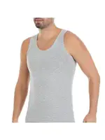 Likralı Gri 3'lü Paket Erkek Atlet Yıldız 372 Gri