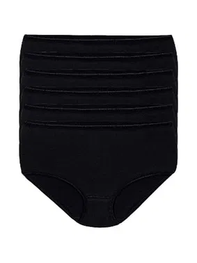 Yıldız Çamaşır Likralı İz Yapmaz Kadın Siyah 6'lı Paket Bato Külot Yıldız 3746