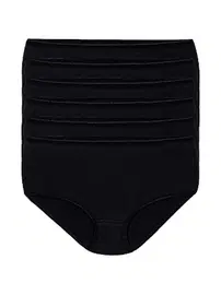 Yıldız Çamaşır Likralı İz Yapmaz Kadın Siyah 6'lı Paket Bato Külot Yıldız 3746