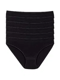 Yıldız Çamaşır Likralı İz Yapmaz Kadın Siyah 6'lı Paket Bikini Külot Yıldız 3726