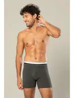 Likralı Süprem Pamuklu Erkek Uzun Boxer Erdem 1415 Antrasit görsel 9