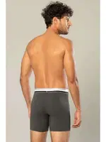 Likralı Süprem Pamuklu Erkek Uzun Boxer Erdem 1415 Antrasit görsel 10