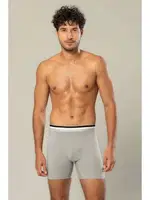 Likralı Süprem Pamuklu Erkek Uzun Boxer Erdem 1415 Gri görsel 6