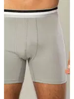 Likralı Süprem Pamuklu Erkek Uzun Boxer Erdem 1415 Gri görsel 8