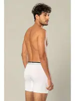 Likralı Süprem Pamuklu Erkek Uzun Boxer Erdem 1415 Beyaz farklı açı