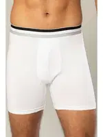 Likralı Süprem Pamuklu Erkek Uzun Boxer Erdem 1415 Beyaz görsel 4