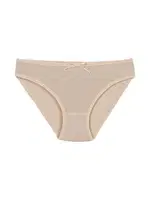 Likralı Ten 6'lı Paket Viscon Kadın Bikini Külot Yıldız 3557 Ten detay görünüm