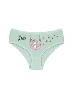 Likralı Uygun Fiyatlı Kız Çocuk Külot ÖTS 8262 - 6 ADET Yeşil detay görünüm