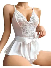 Lily Bianca Lily Bianca Fantezi Beyaz Babydoll 968