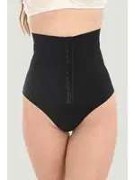 Yüksek Bel Agraflı Kadın Slip Korse Liza 13004 Siyah farklı açı