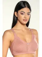 Puantiyeli Toparlayıcı Penye Kadın Sütyen Liza 545 Pembe detay görünüm