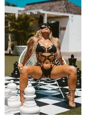 missisX Maskeli Fantazi Siyah Harness Kostüm missisX 2160