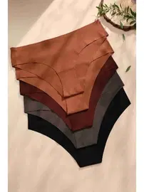 Merry See 5Li İz Yapmaz Likralı Dikişsiz Lazer Kesim Bikini Slip Külot Çok Renkli Merry See 4503