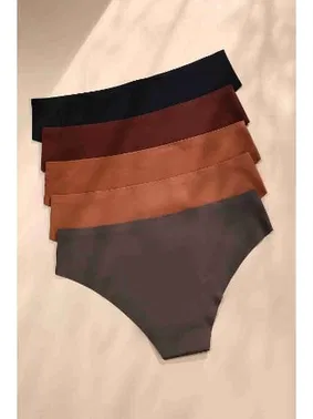 Merry See 5Li İz Yapmaz Likralı Dikişsiz Lazer Kesim Bikini Slip Külot Çok Renkli Merry See 4503 - Alternatif Görünüm