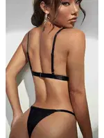 Fantazi Dantel Sütyen Tanga Takım Siyah Merry See 2522 detay görünüm