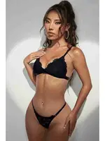 Fantazi Dantel Sütyen Tanga Takım Siyah Merry See 2522 farklı açı