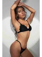 Fantazi Dantel Sütyen Tanga Takım Siyah Merry See 2522 görsel 4