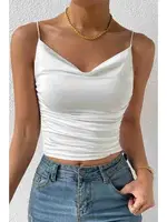 İnce Askılı Degaje Yaka Kadın Crop Beyaz Merry See 3900 Beyaz görsel 7