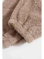 Askılı Peluş Polar Crop Kadın Pijama Takımı Kahverengi Merry See MS4065 Kahverengi görsel 4