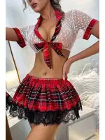 Kalpli Ekose Etekli Büstiyerli Fantazi Kostümü Merry See MS 8780 Çok Renkli görsel 4