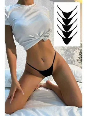 Merry See Siyah Lastikli Tanga Seti 5li Paket Merry See 7520 - Alternatif Görünüm