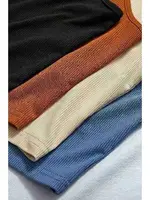 Kalın Askılı Örme Kumaş Mavi Kadın Crop Merry See MS39019 Mavi görsel 5