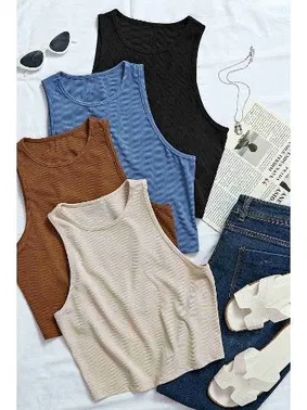 Merry See Kolsuz Örme Kumaş Siyah Kadın Crop Bluz Siyah Merry See MS39019 - Alternatif Görünüm