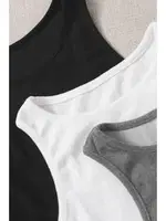 Merry See Tek Renk 1 Takım Kolsuz Polarlı Alt Üst Pijama Takımı MS 40819 Gri Gri görsel 6