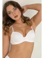 Micro Push-Up Sütyen Dolgulu Beyaz farklı açı