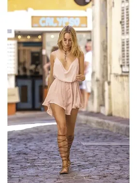 Pink Night Mini Helen Kadın Elbise Beyaz Pink Night 3446