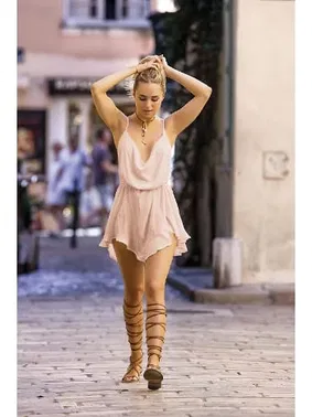 Pink Night Mini Helen Kadın Elbise Beyaz Pink Night 3446 - Alternatif Görünüm