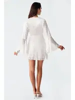 Mini Saten Dantel Detaylı Transparan Fantazi Kadın Gecelik İmaj 4210 Ekru detay görünüm