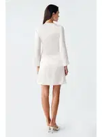 Mini Saten Dantelli Transparan Fantazi Kadın Gecelik Takım İmaj 4230 Ekru detay görünüm