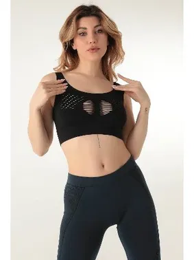 Miorre MioFit Kalın Askılı Desenli Seamless Spor Sütyen Miorre 999-ZZ0124