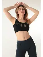 MioFit Kalın Askılı Desenli Seamless Spor Sütyen Miorre 999-ZZ0124 Siyah farklı açı