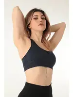 MioFit Kalın Askılı Desenli Seamless Spor Sütyen Miorre 999-ZZ0124 Lacivert görsel 7