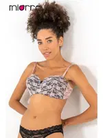 Miorre Çiçek Desenli Dantelli Sütyen Pudra görsel 4