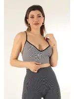 Miorre İnce Askılı V Yaka Desteksiz Fitilli Spor Sütyen Miorre 999-ZZ0131 görsel 6