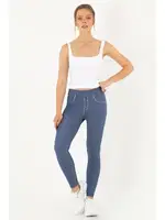 Miorre Lidyana Seamless Kot Desenli Tayt 148-000291 Lacivert farklı açı