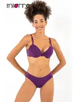 Miorre Mor Renk Yarım Dolgulu Dantelli Sütyen Takım Mor detay görünüm