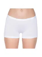 Modal Kemerli Kadın Beyaz 3'lü Paket Boxer Yıldız 3620 Beyaz