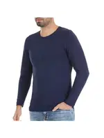 Modal Lacivert O-Yaka Uzun Kollu Erkek T-Shirt Yıldız 387 Lacivert