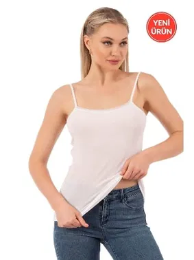 Özkan Modal Pamuklu Esnek Rahat İp Askılı Örme Kadın Atlet Özkan 27105 